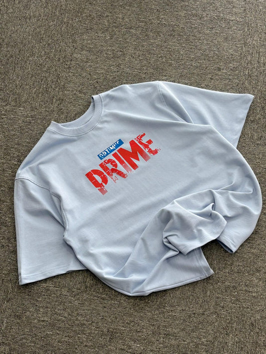 "Optimus Prime" Oversized Tee – Cyber Blueprint Edition