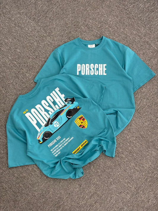 Porsche 935 "Moby Dick" Oversized Teal Tee