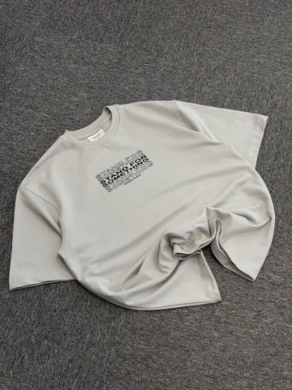 Stand For Something" Oversized Graphic Tee – Stone Grey